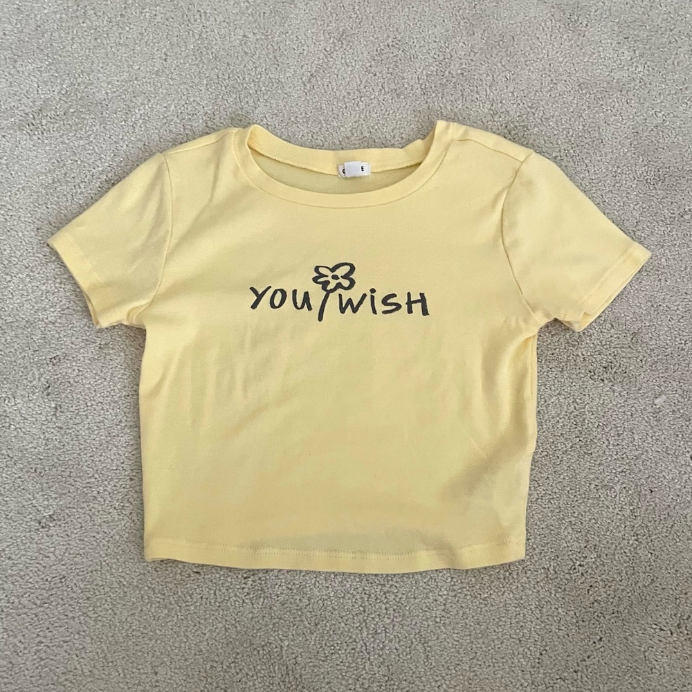 GARAGE YOU WISH YELLOW CROP TOP